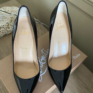 New Christian Louboutin pigalle 100 black patent
